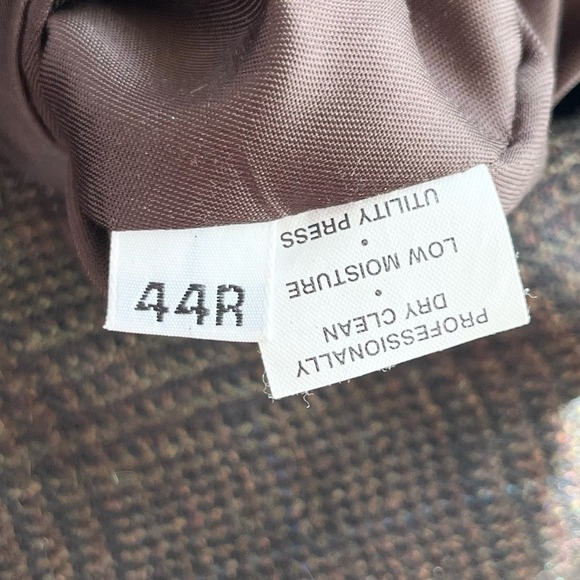 Vintage Hart Schaffner & Marx Marshall Field's Wool Blazer Jacket‎ Brown, 44R - Picture 9 of 10